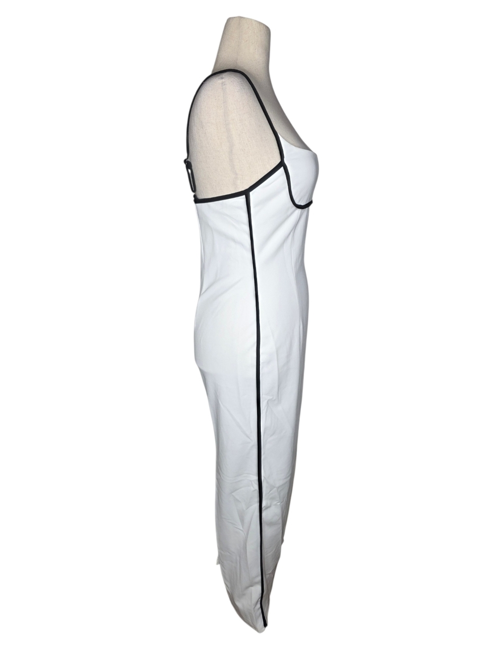 Selfie Leslie Sunny Coast Piping Trim Midi Dress White XL Bodycon - Picture 6 of 12